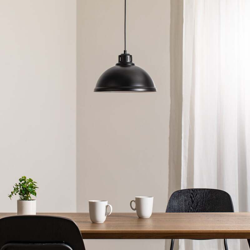 Hängeleuchte Pendelleuchte Sven Big Schwarz Stahl E27 Lampe Leuchte Esszimmer630 - 5907565990416