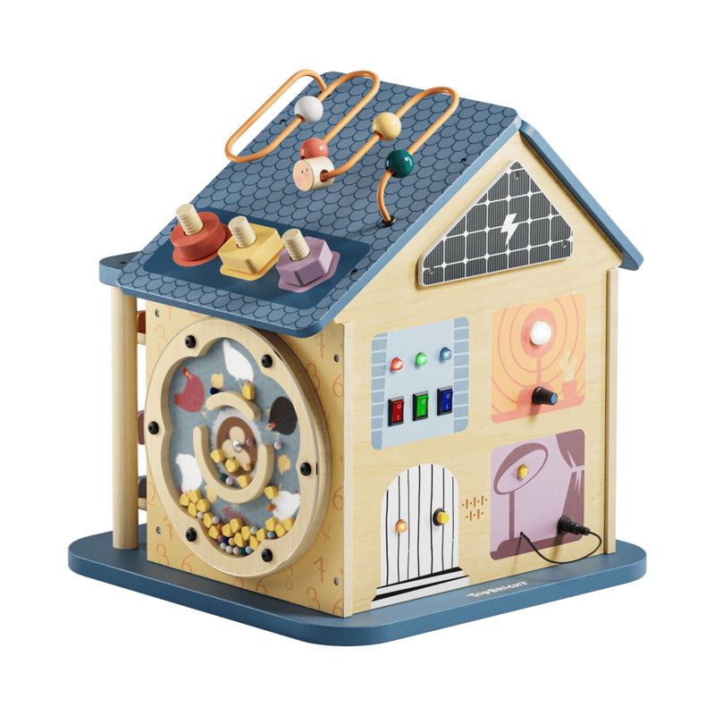 TOPBRIGHT Activity Haus 12-in-1 aus Holz für Kinder ab 18 Monaten - 4260771795031