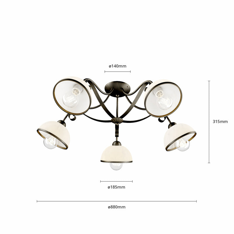 Euluna Deckenlampe Antica Deckenlampe Deckenlicht Landhausstil SIEHE TEXT/FOTO - 5907565939194