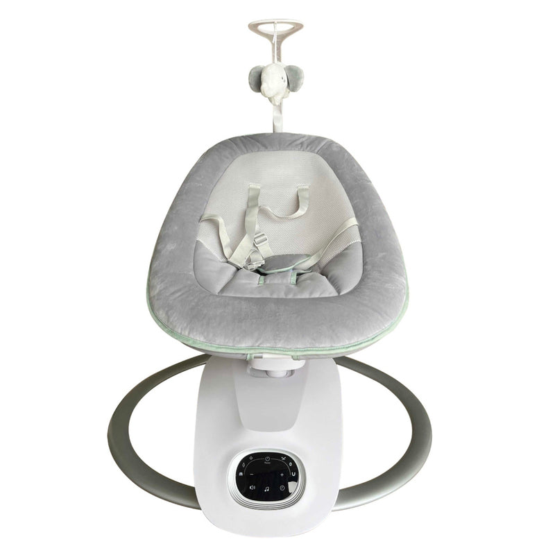 momcozy Babyschaukel Babywippe 3D Swing grau drehbar 5 Punkt Gurt Fernbedienung - 0810123508969