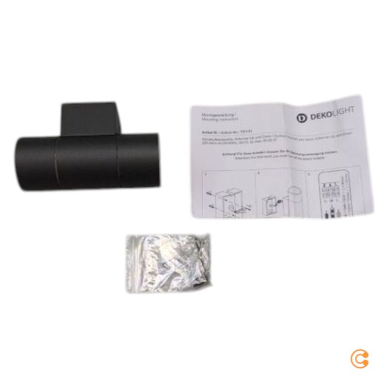 Deko Wandleuchte Achernar Up and Down GU10 LED Wandlampe schwarz IP65 158mm - 4042943163417