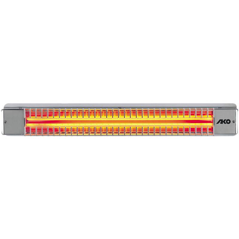 Dimplex Terrassenstrahler Außenstrahler 1300W Silber-Grau IPX4 100x750x105mm - 4053199981694