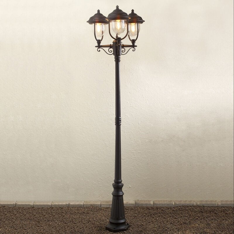 Konstsmide Parma Mastleuchte Außenlampe Außenbeleuchtung 3-flammig Schwarz - 7318307227758