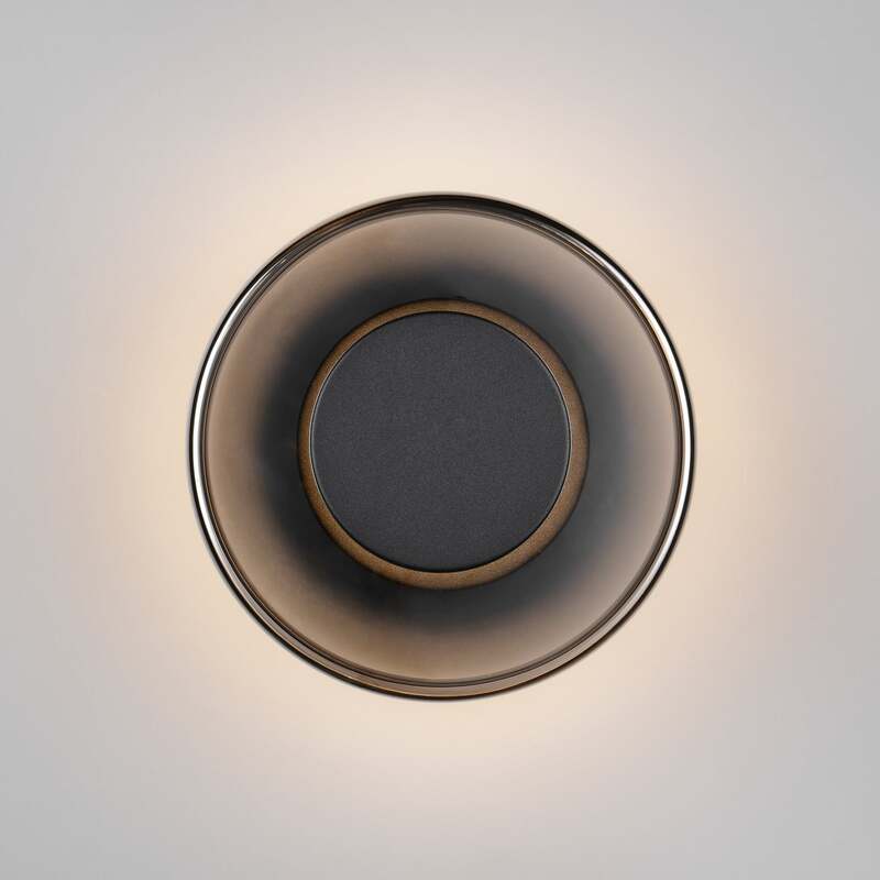 TRIO LIGHTING Wandleuchte Lampe Celeste LED Lampe dimmbar schwarz chrom Ø22cm - 4017807616866