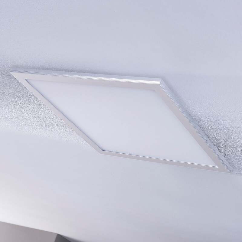 Lindby LED-Panel Livel CCT dimmbar Leuchte 40x40cm Fernbedienung silber Lampe - 4251096528404