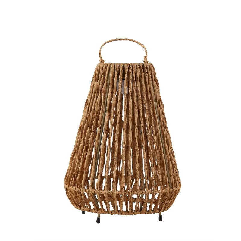 Lindby LED-Solarleuchte Amaria Gartenlampe Rattan dimmbar warmweiß Ø27cm 37cm - 4251911764451