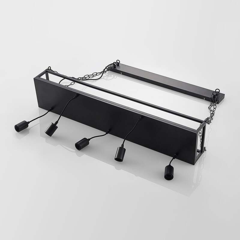 Lindby Hängelampe Hängeleuchte Kirista LED Pendelleuchte dimmbar schwarz 100cm - 4251911734829