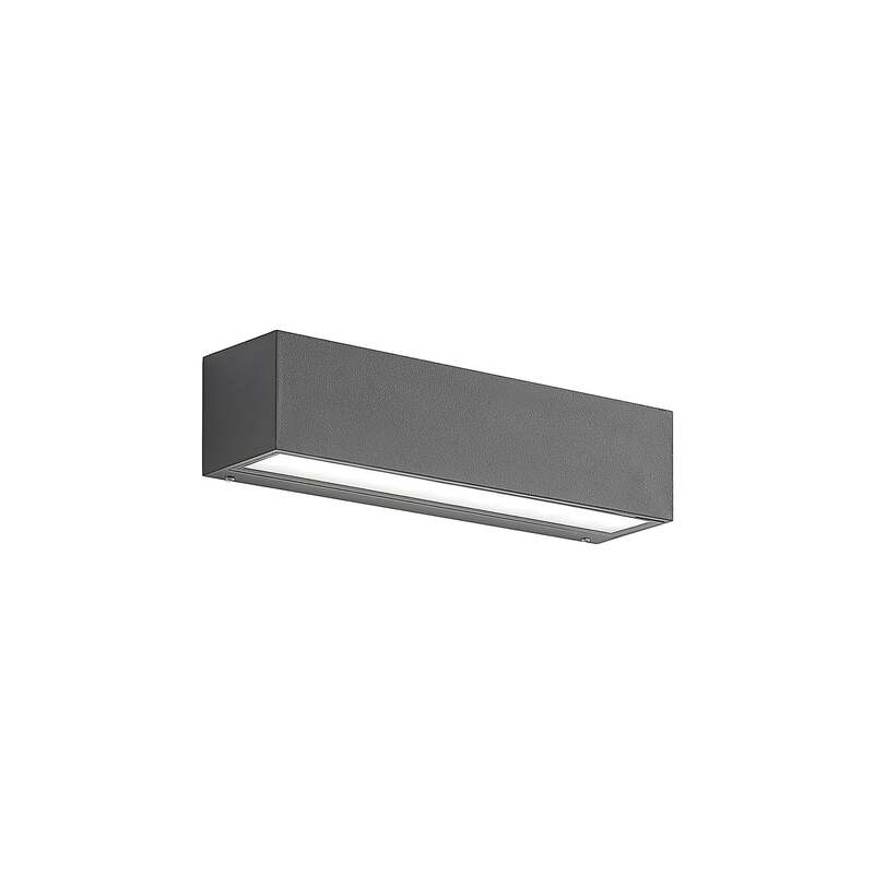 Lucande Außenwandleuchte Wandleuchte Lengo LED Gartenlampe anthrazit 25cm IP65 - 4251096581485
