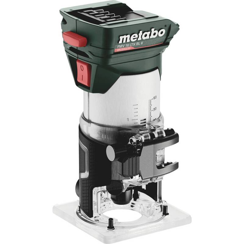 Metabo Akku Kantenfräse Oberfräse Fräse FMV 18 LTX BL 8 Brushless Holzfräse Set - 4061792249080