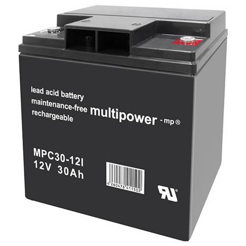 Multipower Bleiakku MPC30-12I 12V 30Ah AGM Zyklenfest M6-Schraubanschluss - 4260476411502