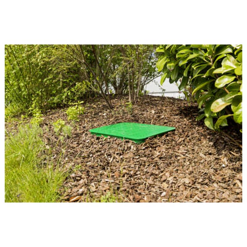 Heitronic 21042 Bodeneinbaudose Gartensteckdosen Stromverteilerdose Schwarz Grün - 4002940210422