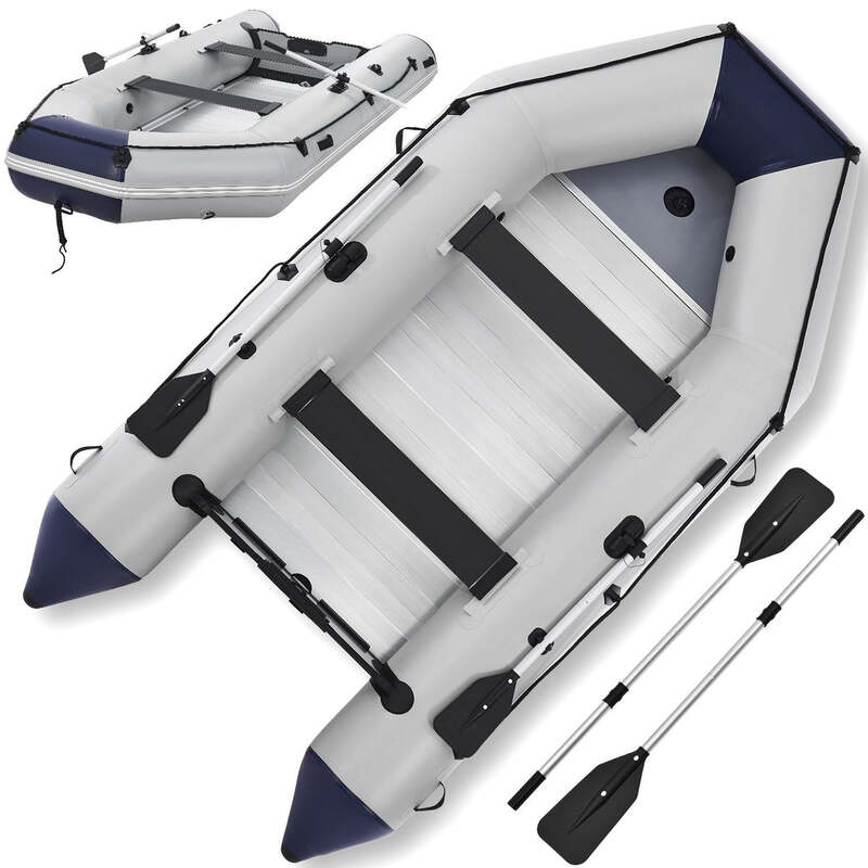 Schlauchboot 3,80m Paddelboot für 6 Personen PVC Boot inkl. Paddel Luftpumpe Set - 4260565520191