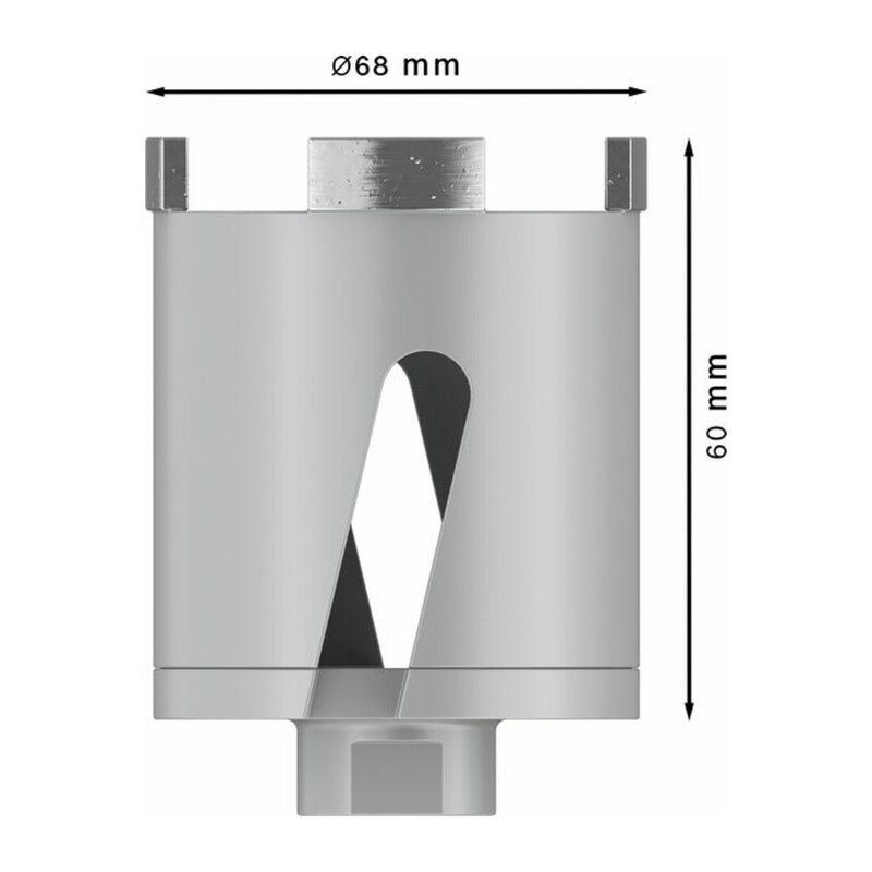 Bosch Diamant-Dosensenker Bohrer 68mm 4 Segmente 60mm Arbeitslänge 10mm Höhe - 4059952508788