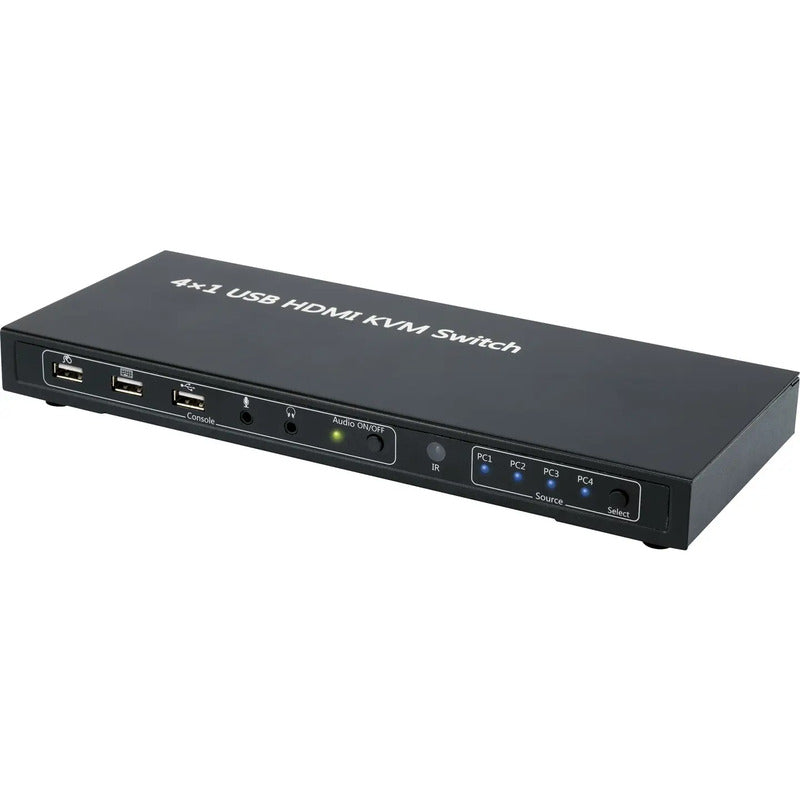 4 PORT HDMI KVM SWITCH mit USB und Fernbedienung - speaka-professional - 4016138857641