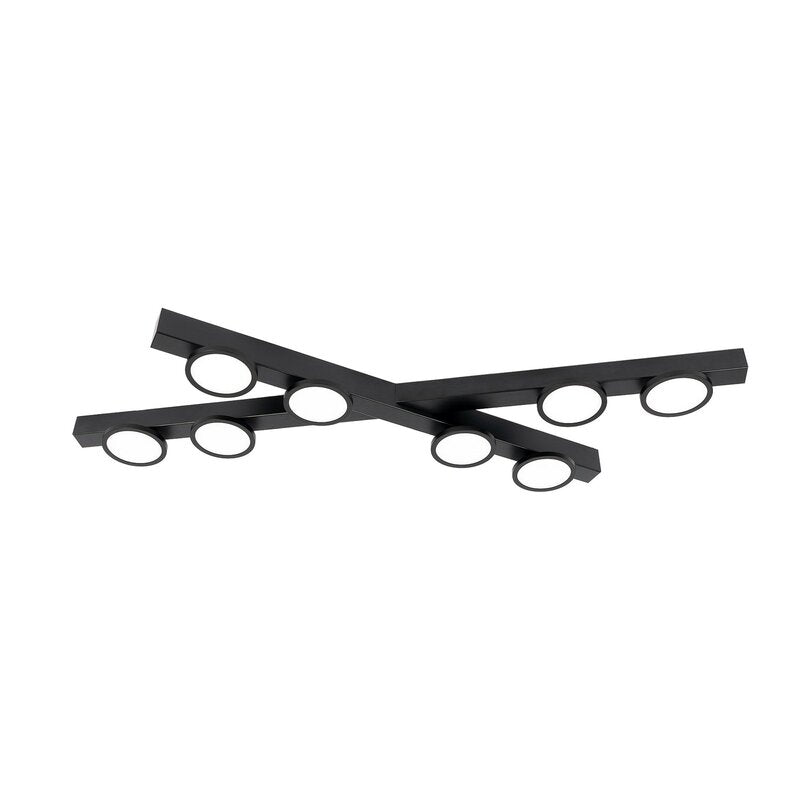 Lucande Deckenleuchte Kellino schwarz 8-flammig GU10 Deckenlampe Lampe Leuchte - 4251911756678