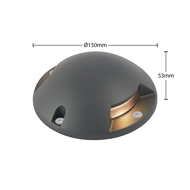 Lindby Bodenstrahler Wegeleuchte LED Strahler dunkelgrau Aluminium Kunststoff - 4251911705973