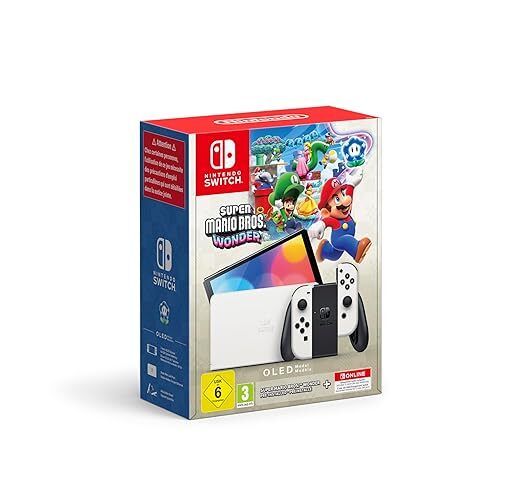 Nintendo Konsole Spielsystem Switch OLED Mario Bros Wonder NSO 12 Monate Weiß - 45496454074