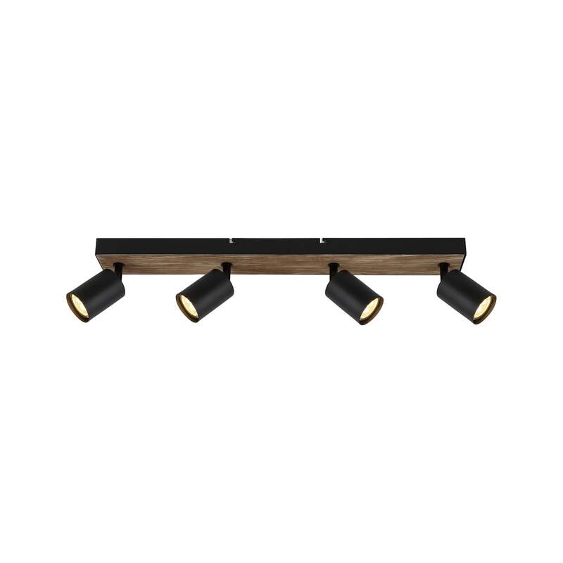 Jello Wandleuchte Lampe Wandlampe Wood schwarz holz vierflammig Beleuchtung - 4004353428401