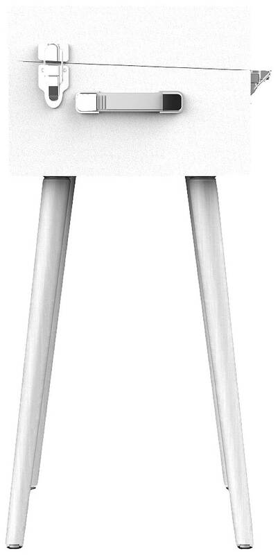 RYGHT ALTO USB-Plattenspieler Vinyl Bluetooth Lautsprecher weiß Retro Design530 - 3760206481894