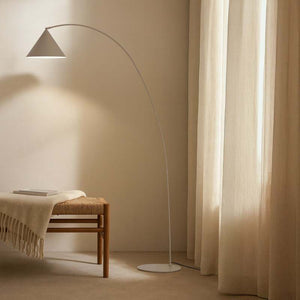 B-Ware Lindby Bogenlampe Stehlampe Triangolo Metall Beige E27 Schalter
