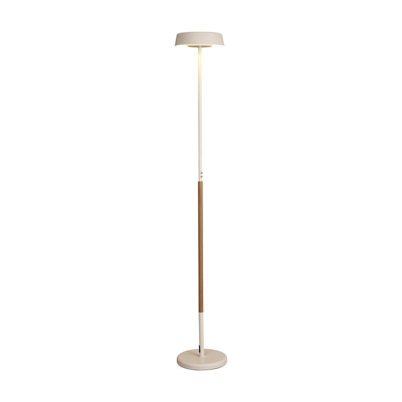 Mantra Iluminación LED-Stehleuche Noa II Touchdimmer Stahl weiß holzfarben Lampe - 8435153285684