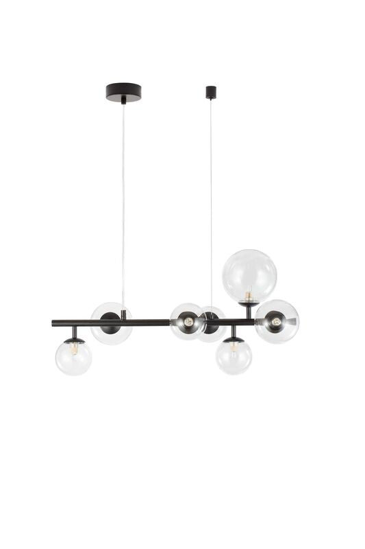 Nova Luce Pendelleuchte Hängeleuchte ODILLIA Schwarz G9 LED 7-fach dimmbar Glas - 5212017434357
