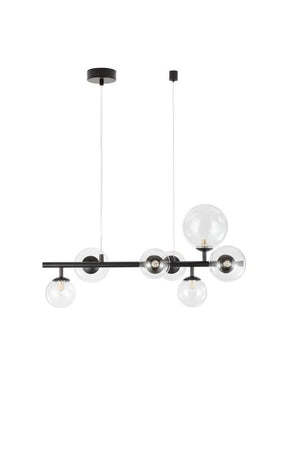 B-Ware Nova Luce Pendelleuchte Hängeleuchte ODILLIA Schwarz G9 LED 7-fach dimmbar Glas