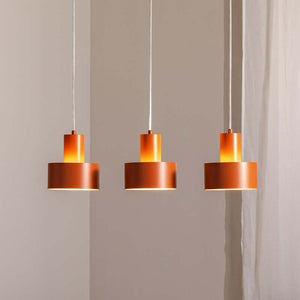 B-Ware Hängeleuchte Rif 3 ziegelrot 3-flammig dimmbar Stahl 67x15 cm Sigma