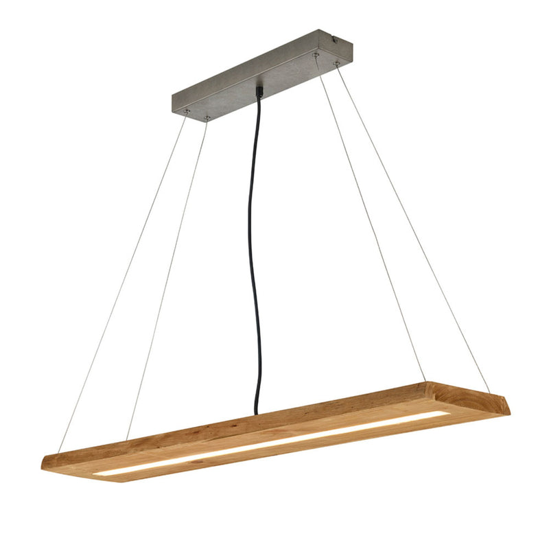 TRIO LIGHTING Hängeleuchte Brad LED Pendelleuchte dimmbar Holz 100x20cm warmweiß - 4017807451191