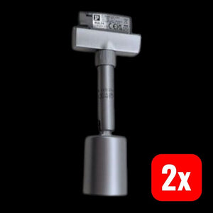 2x B-Ware Paulmann URail Spot Salt Strahler LED Deckenstrahler dimmbar chrom 11,3cm