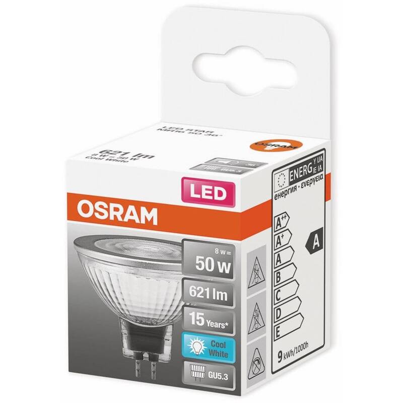 OSRAM LED Reflektor GU5.3 Niedervolt HOMELIGHTING Kaltweiß 50x44 mm 90 STÜCK - 4058075433786