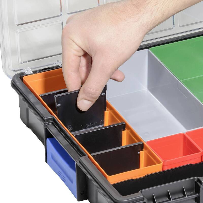 Allit Sortimentskoffer EuroPlus Pro K44/21 Werkzeugkoffer 21 Fächer schwarz - 4005187542400