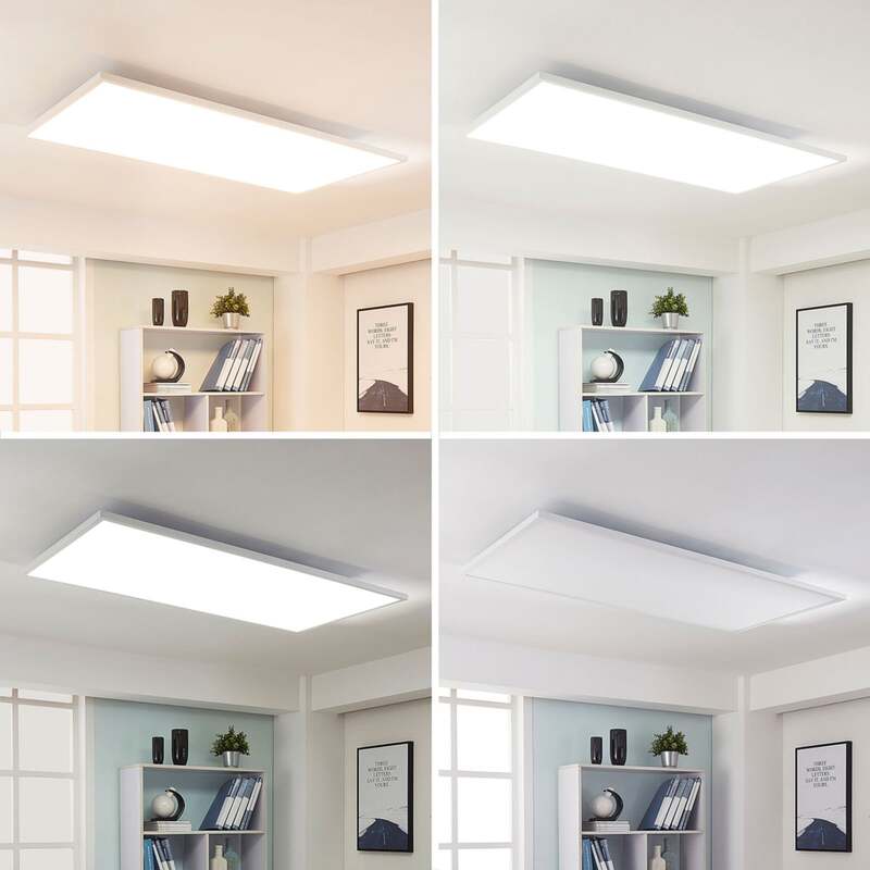 Arcchio LED-Panel Arya dimmbar Leuchte 119x59cm Aluminium Acryl weiß 75W - 4251096540413