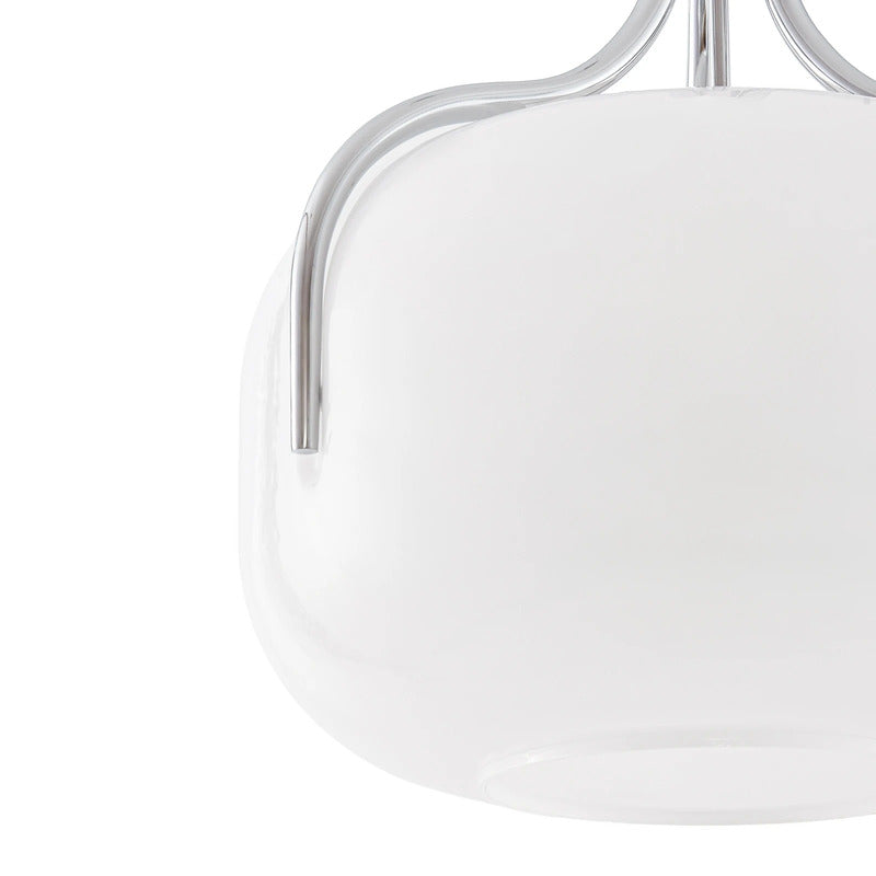 Lucande Hängeleuchte Christo LED Pendelleuchte dimmbar chrom/weiß Ø42cm 44,5cm - 4255830911293