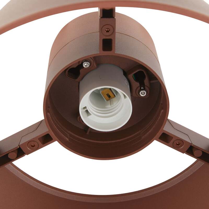 SLV Deckenlampe Photoni LED Außenleuchte dimmbar rostfarben Aluminium Ø 25 cm - 4024163280990