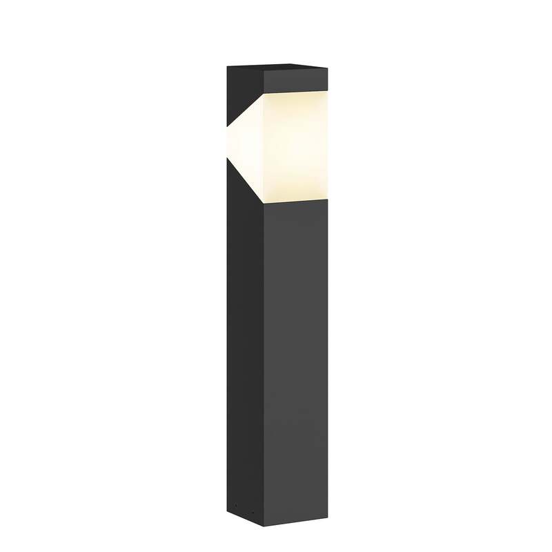 Lucande Sockelleuchte Kiran Gartenleuchte LED dimmbar IP44 grau 60cm Metall - 6291105706209