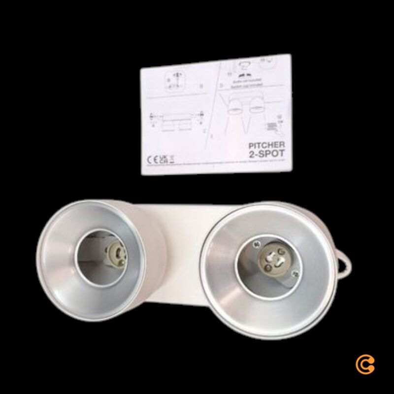 Nordlux Downlight Pitcher GU10 2-flammig Metall weiß dimmbar 24 cm - 5704924016196