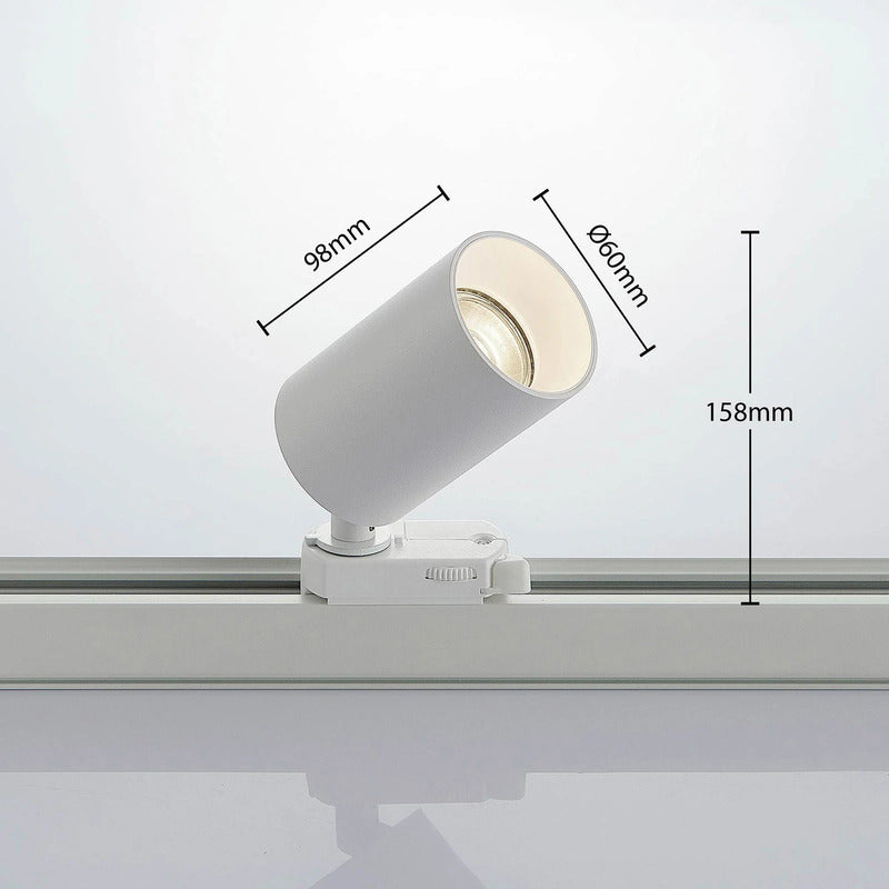Arcchio Schienenstrahler Brinja LED Strahler dimmbar GU10 weiß 3-Phasen Ø6cm - 4251096556452