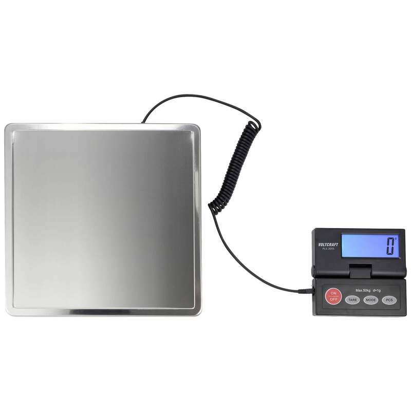 VOLTCRAFT PLS-205S Plattformwaage 50 kg Edelstahl 250x250 mm LCD Display - 4064161317960