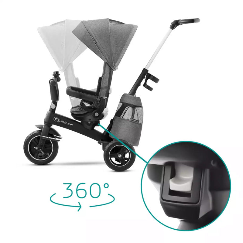 Kinderkraft EASYTWIST Kinderwagen Buggy City-Kinderwagen ab 9 Monate grau - 5902533914487