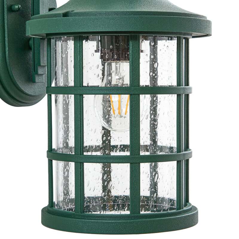 Lindby Außenwandleuchte Außenlampe Ankea grün Glas Kunststoff E27 LED IP23 - 4255830907166