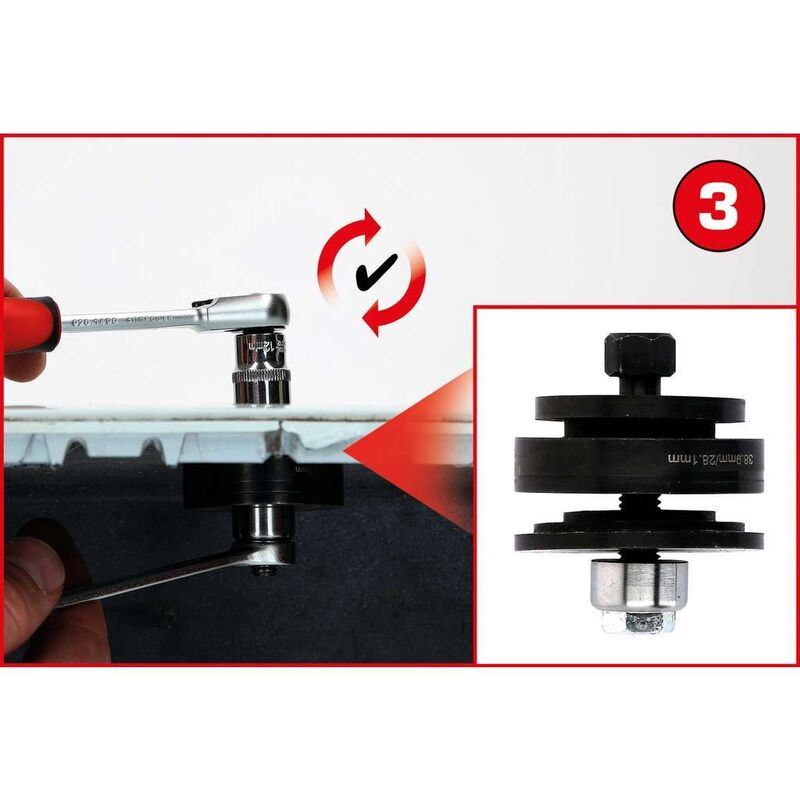 KS Tools Lochstanzen-Satz 23-tlg für Parksensoren, kompatibel mit 98% Fahrzeugen - 4042146962589