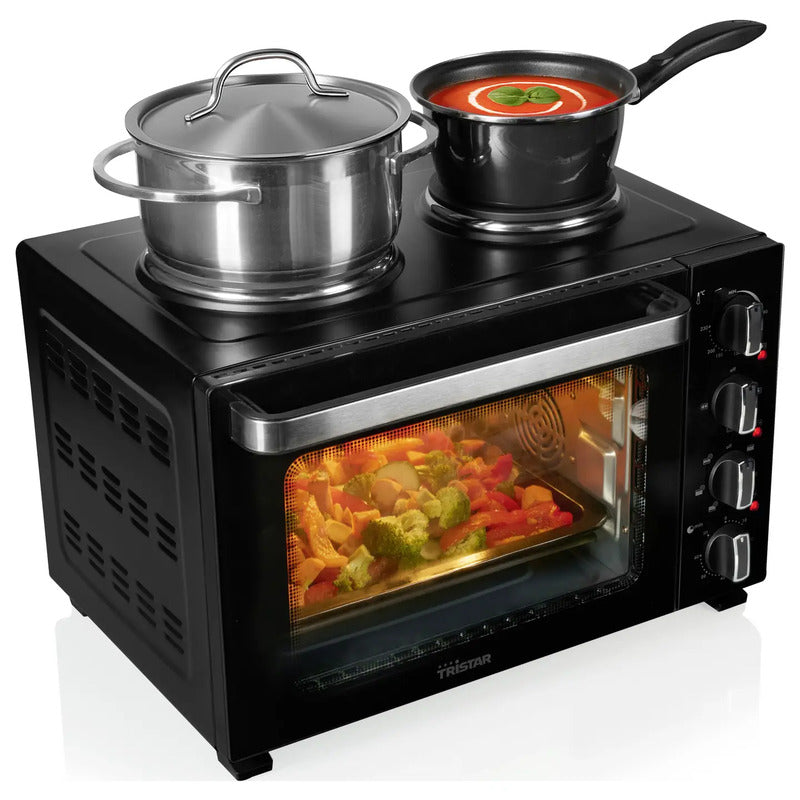 Tristar Minibackofen 35l Umluftfunktion Timerfunktion 3200W schwarz kompakt - 8711658523842