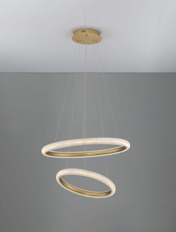 Nova Luce Pendelleuchte Hängeleuchte LED MEDORA Messing Warmweiß dimmbar 59 cm - 5212017433435