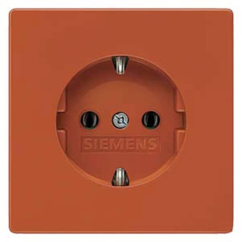 Siemens Steckdose Steckdosen SCHUKO Unterputz DELTA Style rot Kunststoff 6 STÜCK - 4001869383255