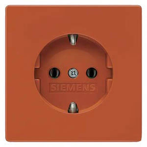 6x B-Ware Siemens Steckdose Steckdosen SCHUKO Unterputz DELTA Style rot Kunststoff 6 STÜCK