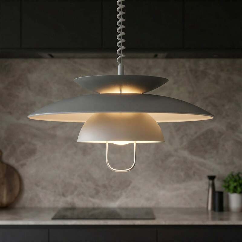 Lindby Hängelampe Hängeleuchte Nadija LED Pendelleuchte dimmbar grau 43cm - 4251096525465