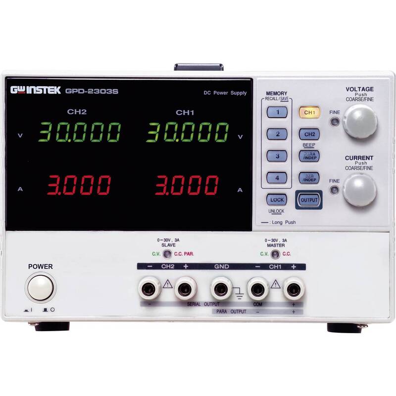 GW Instek GPD-2303S Labornetzgerät 180W 2 Ausgänge 0-30V 3A USB fernsteuerbar - 4016138753530