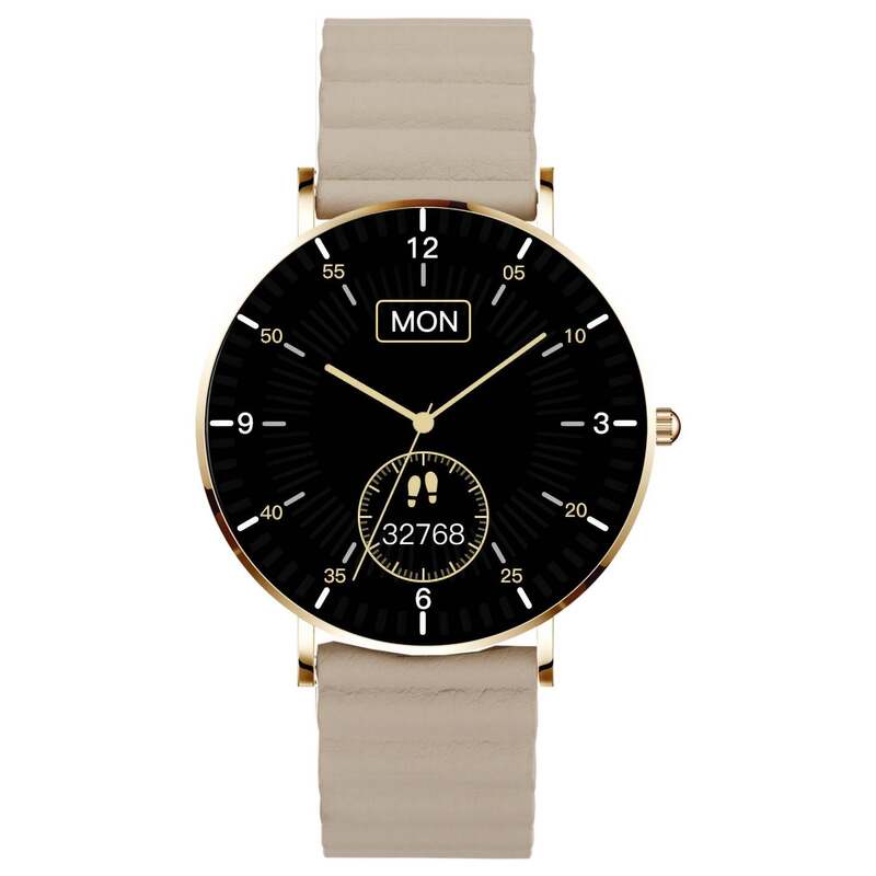 XCOAST Smartwatch Uhr Damen Fitness SIONA 2 Wave Sand Touchdisplay - 4260449576887