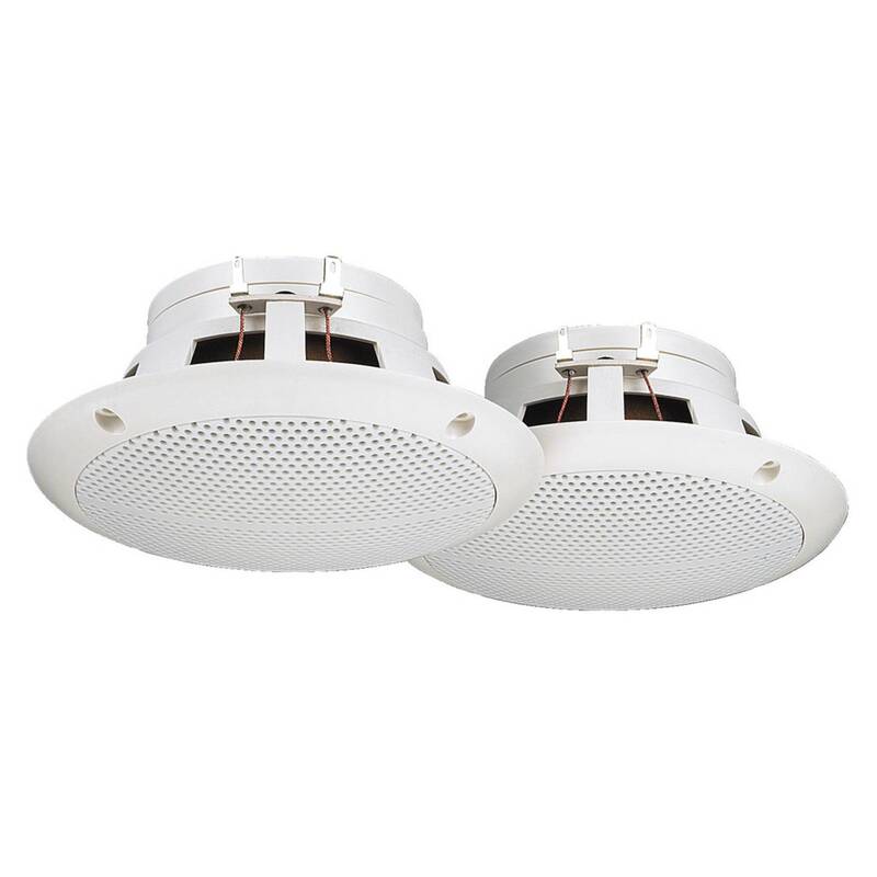 Monacor Einbaulautsprecher Box 2-Wege-System SPE-230/WS 50W 8Ω Weiß 15cm 1 Paar - 4007754091496